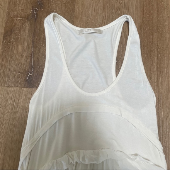 M. Frederic White Layered Ruffle Lace Dress, Size Small - Picture 4 of 9